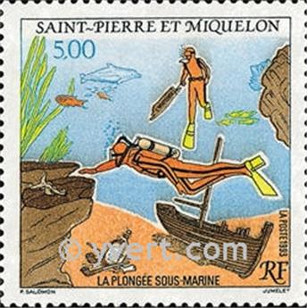 n.o 574 -  Sello San Pedro y Miquelón Correos